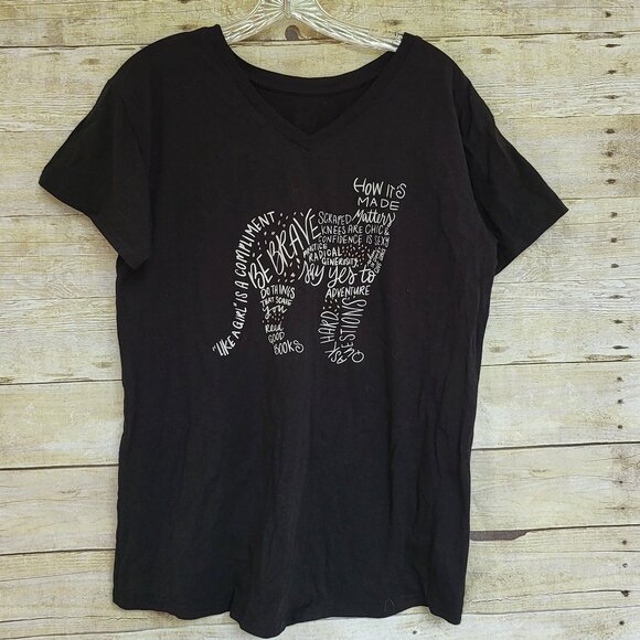 Sseko 'How it's made matters' Black Graphic T-Shirt Large - Picture 1 of 5
